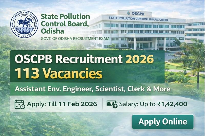 OSPCB Recruitment 2026 notification for Assistant Environmental Engineer and Scientist posts