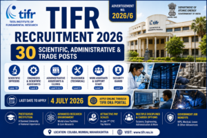 Tata Institute of Fundamental Research (TIFR) Recruitment 2026 Advertisement Details
