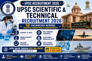 UPSC ORA Advt 06/2026 Recruitment Grid for 178 Scientific Officer, Professor, Engineer Vacancies