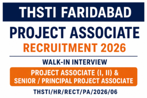 THSTI Faridabad Walk-in Interview Notification 2026 Details