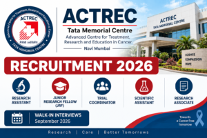 Tata Memorial Centre ACTREC Recruitment 2026 Notification for JRF and Research Assistant