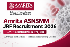 Amrita ASNSMM JRF ICMR Project Recruitment 2026 Notification Infographic