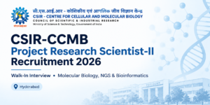 CSIR CCMB Walk-In Interview for Project Research Scientist-II Notification Infographic