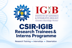 SIR-IGIB Research Trainees and Internship Programme Application Guide