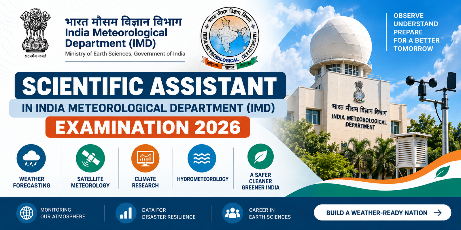 SSC Scientific Assistant in India Meteorological Department 2026 Notification Infographic